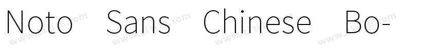 Noto Sans Chinese Bo字体转换